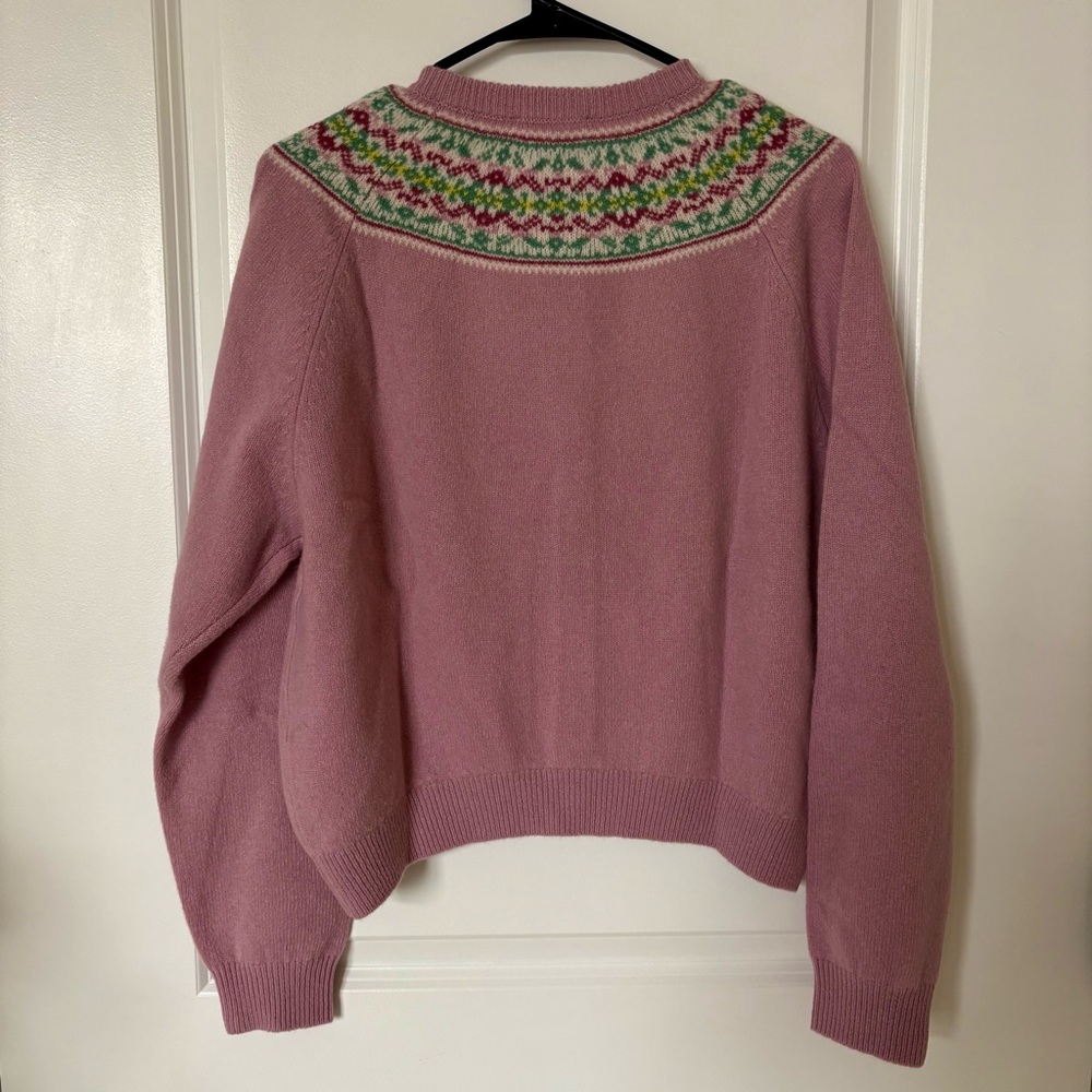 Classic Fair Isle cardigan in vintage wool - Picture 7 of 7